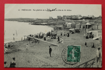 Ansichtskarte AK Préfailles 1914 Plage et de la Cóte de St Gildas Strand Baden Freizeit Frankreich France 44 Loire Atlantiue